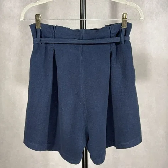&Merci Linen Blend Tie Front Shorts With Silver Grommets Size Medium - Picture 4 of 6